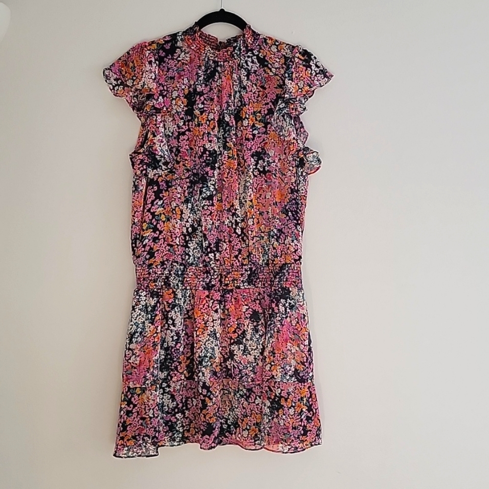 1. STATE dress, large, floral, cinched waist flowy, knee length